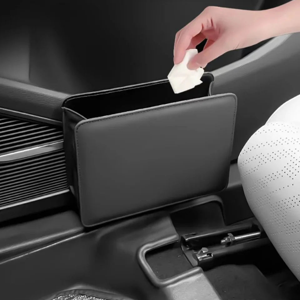 Car Trash Can Car Door Storage Box Foldable Seat Back Hanging Storage Bag Storage Box Car Interior Products
