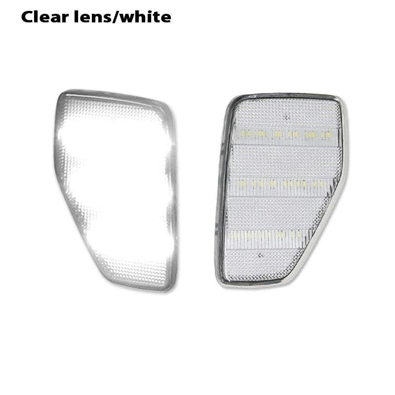 iJDM Car Amber Triple-Row LED Strip Front Fender Side Marker Lights Compatible With for Hummer H3 H3T Turn Signal Light 06-2010