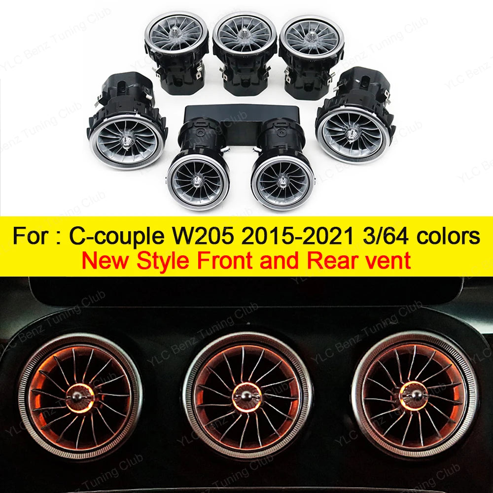Ambient Light 3/64 Colors For Mercedes-Benz C-Coupe W205  Car Accessories Interiors LED Vents Speaker Decorative Light Retrofit