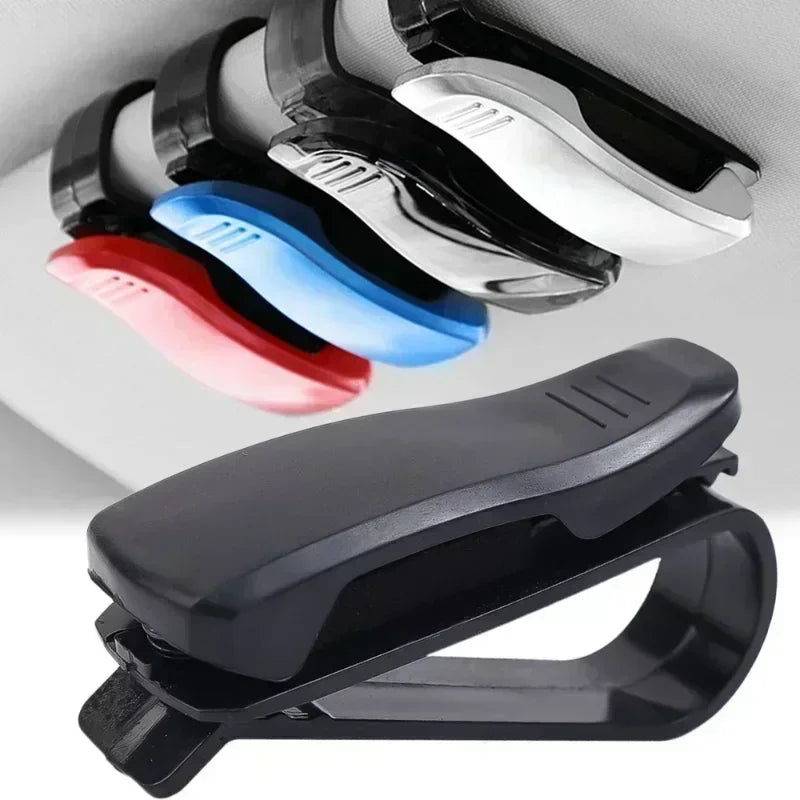 Universal Car Sun Visor Eyeglass Hanger Clip PU Leather Magnetic Glasses Holder Multi-Function Storage Auto Interior Accessories