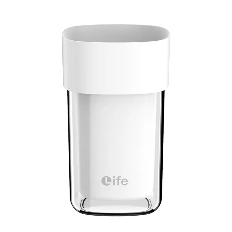 Double Layered Simple Mouthwash Cup Household Toothbrush Cup Couple Travel Toothbrush Storage Box Wash and Rinse Portable Set