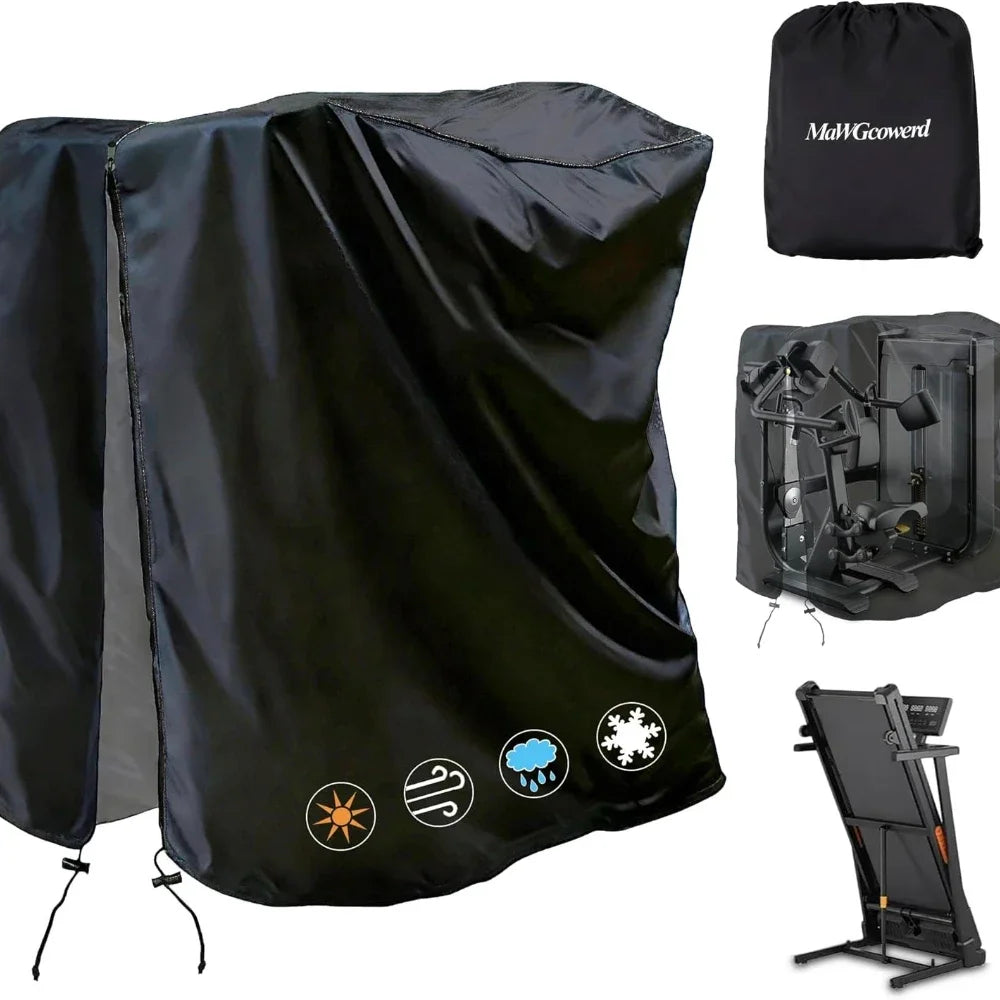 Folding Treadmill Cover, Oxford Cloth Waterproof/Sunproof/Dustproof, Full Coverage Protector for Home Gym Equipment