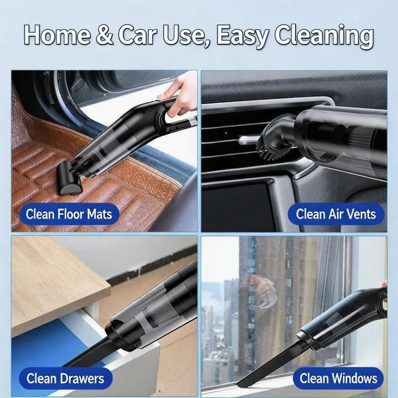Rechargeable Car Vacuum Cleaner Wireless Handheld Portable Compact Vacuum Cleaner For Vehicle Home Cleaning