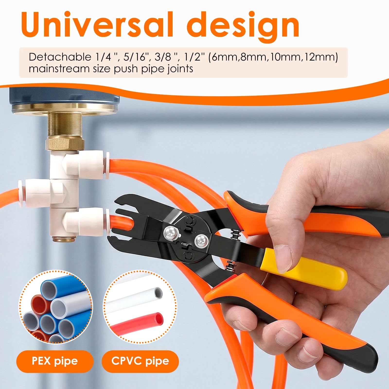 Push-Fit Disconnect Tong Tool Fittings Quick Disconnect Air Hose Plier for Easily Removing Push-to-Connect Fittings Removal Tool