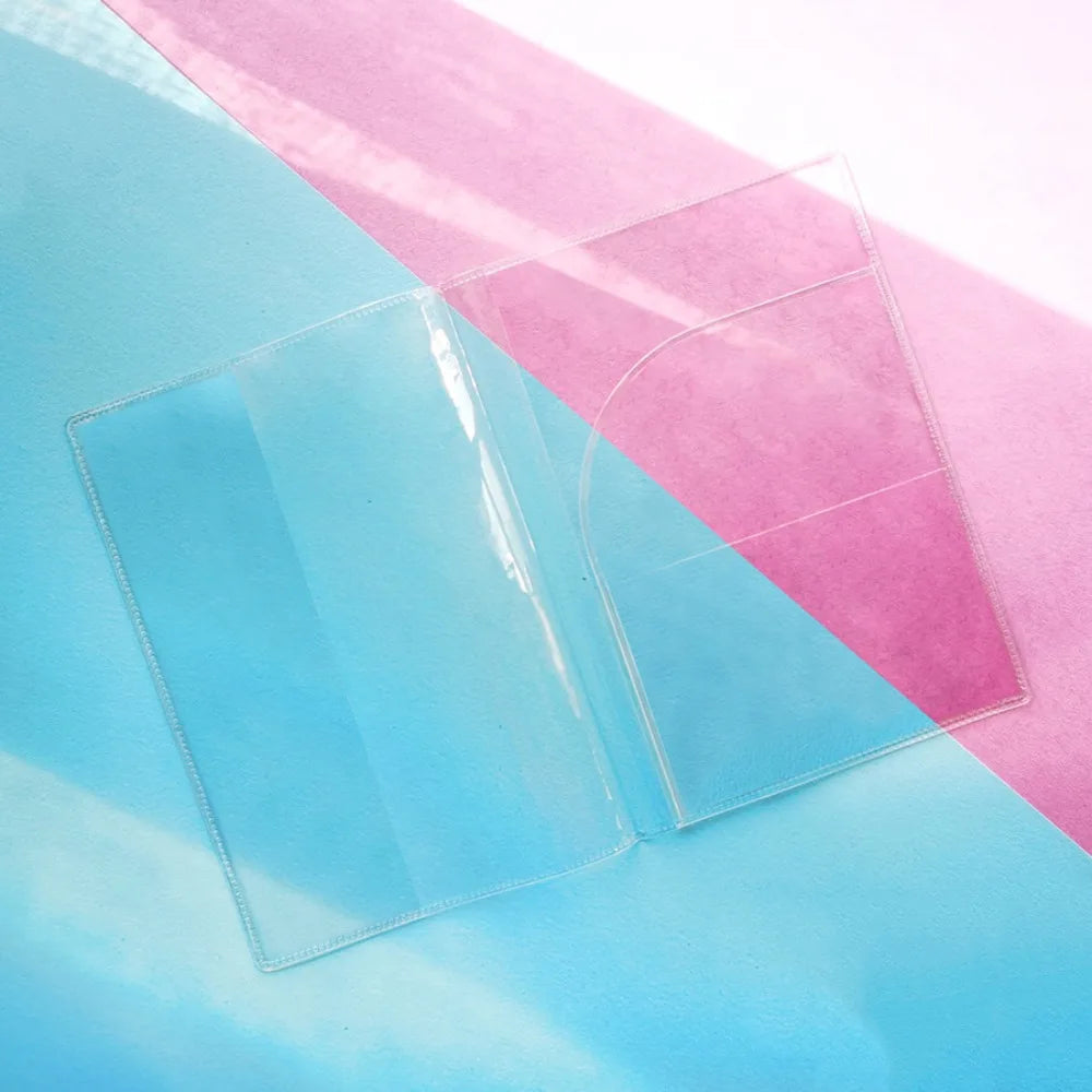 Portable Waterproof Passport Cover Simple Transparent Translucent ID Card Holder Multiple Card Slots PVC Passport Protector