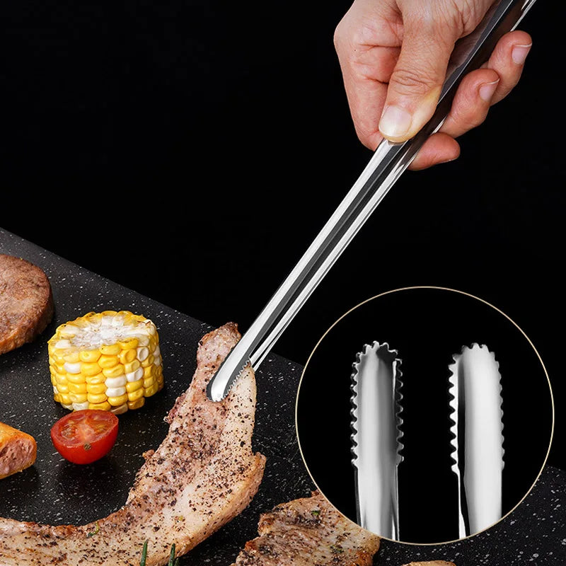 Barbecue Clip Korean Barbecue Food Clip BBQ Steak Clip Bread Tong Cooking Utensils Party Non-Slip Kitchen Gadgets Accessories