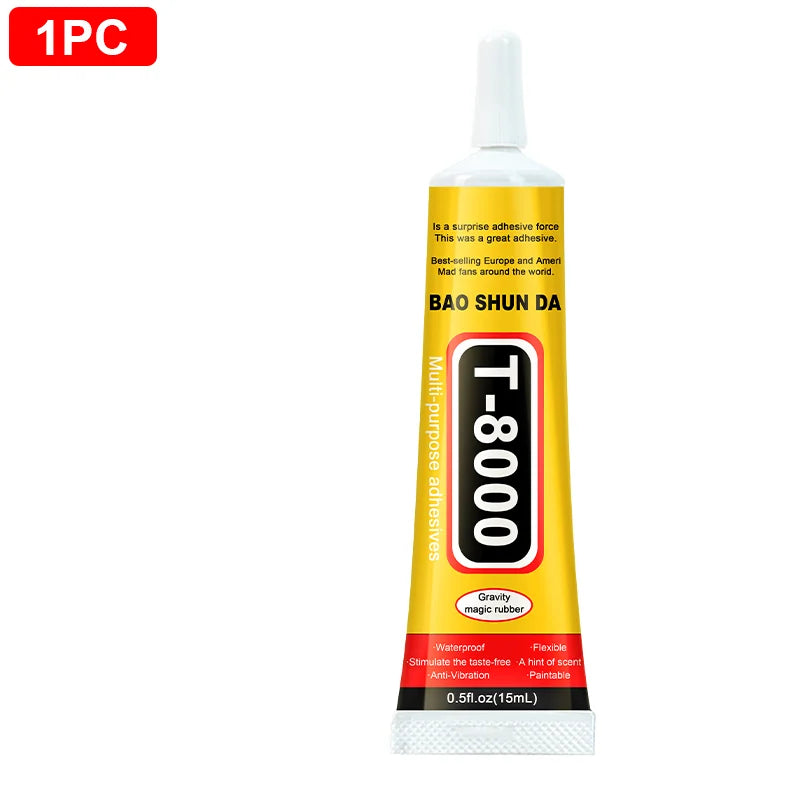 15/50/110ml T8000 Transparent Glue Contact Adhesive for Phone Repair Craft Jewelry Electronic Component Sealing T-8000 Sealant