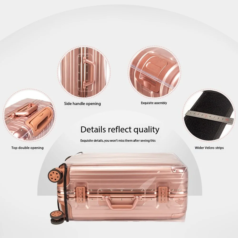 Transparent Waterproof Luggage Cover Scratch-Resistant Dust-Proof Stain-Resistant Protector for 20-30 Inch Suitcase
