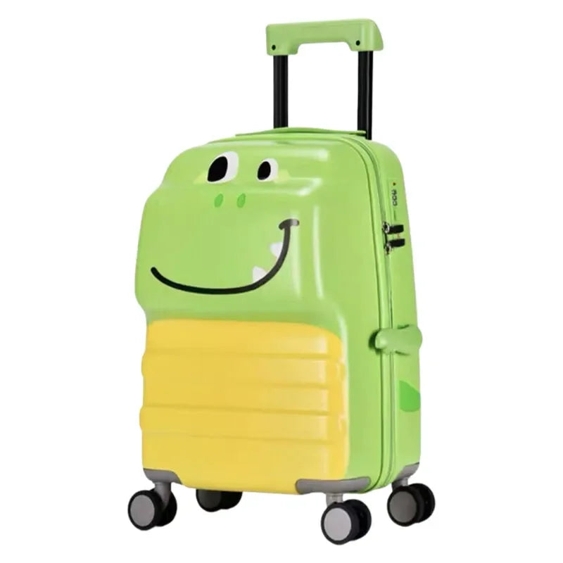 ABS Material Rotating Cartoon Children's Suitcase 18-inch Universal Wheel Suitcase Cute Animal 3D Stereo Student Suitcase