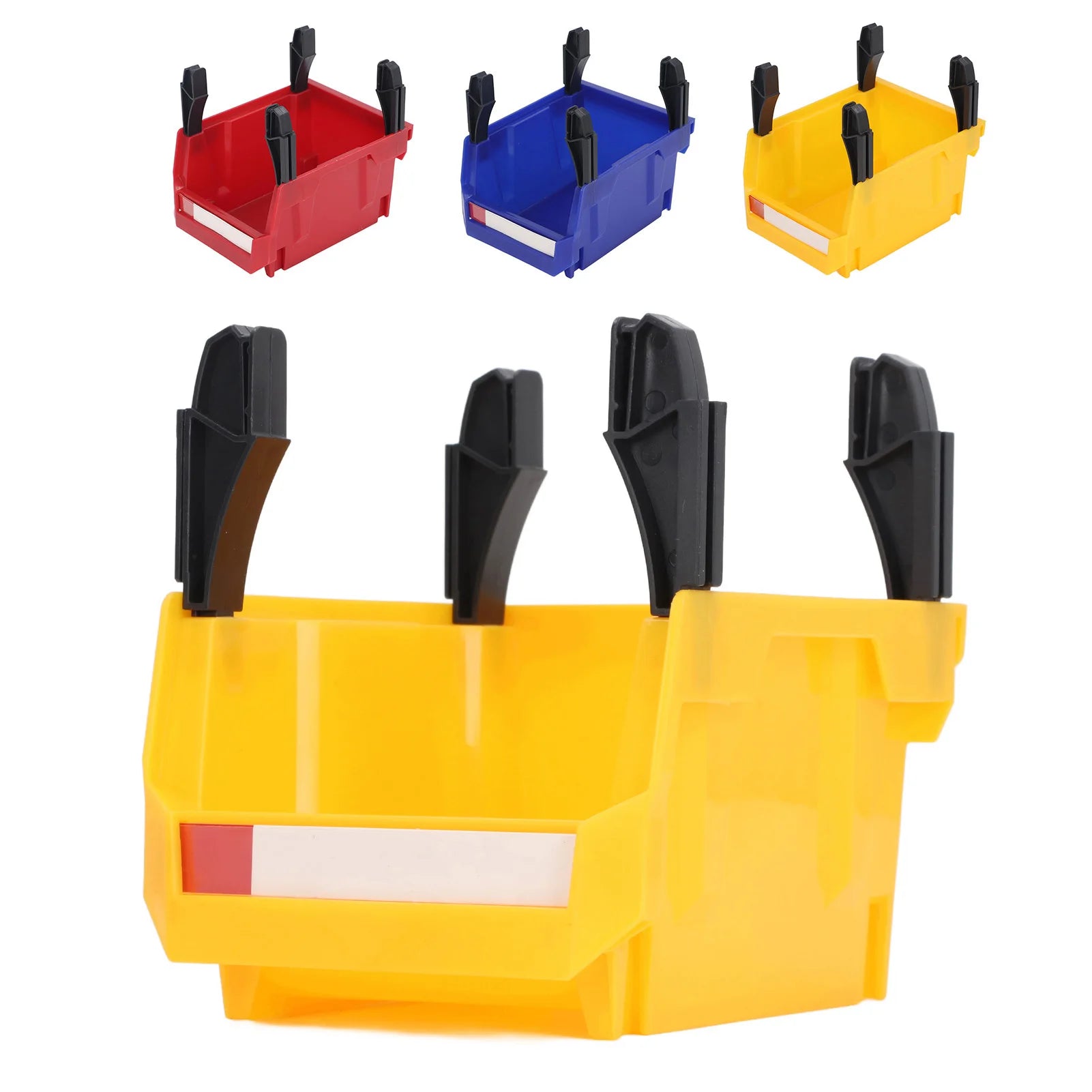 Stackable Shop Tool Bin Inclined Mouth Thickened Waterproof Wear Resistant PP Plastic Parts Storage Rack with Stands for Screws