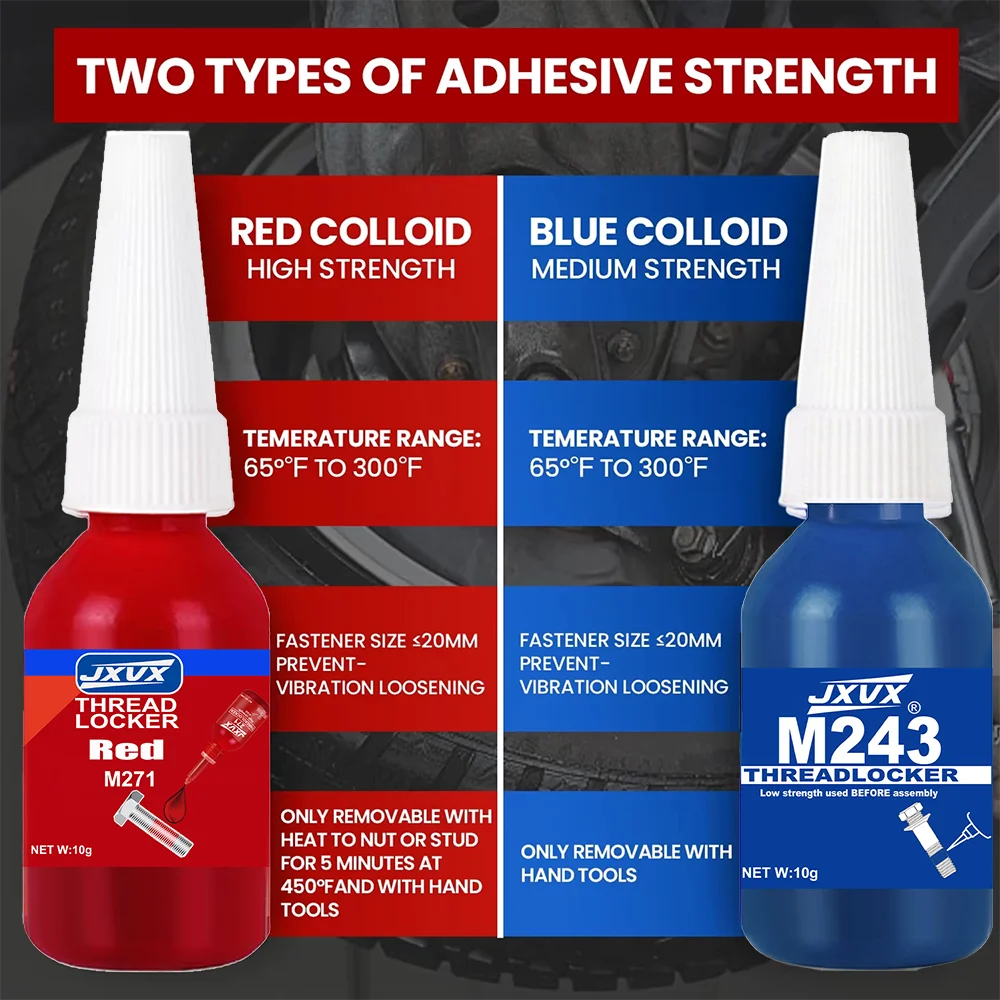 10g Anaerobic Screw Locking Adhesive – Ultra-High-Temperature Thread Lock – Removable Fastening and Anti-Slip Adhesive