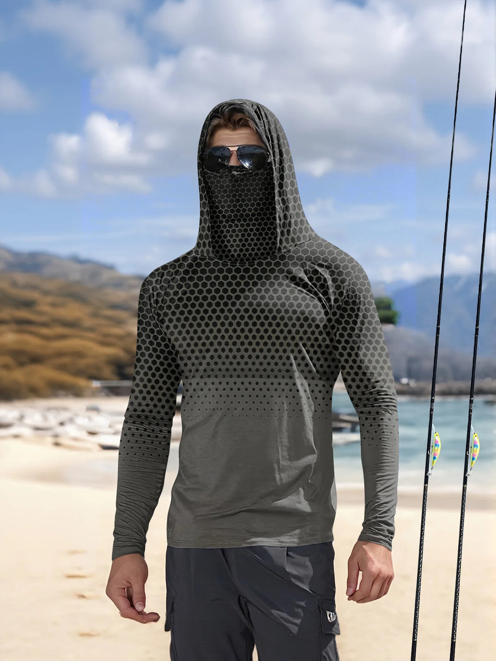 2026 Summer Best-selling Men's Long-Sleeved Shirt for Outdoor Leisure Sports Fashion Comfort Softness Simple Pattern Print