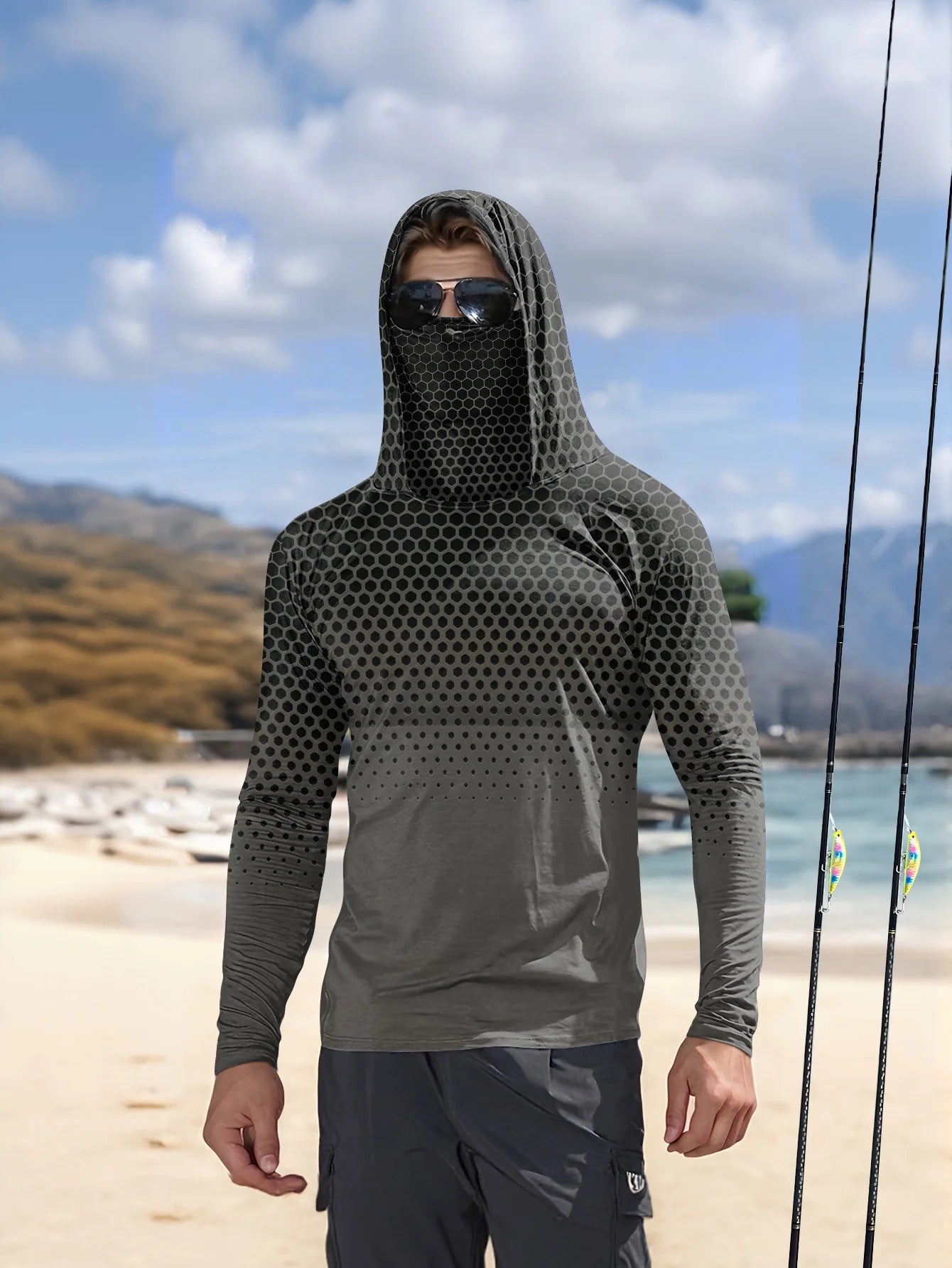 2026 Summer Best-selling Men's Long-Sleeved Shirt for Outdoor Leisure Sports Fashion Comfort Softness Simple Pattern Print