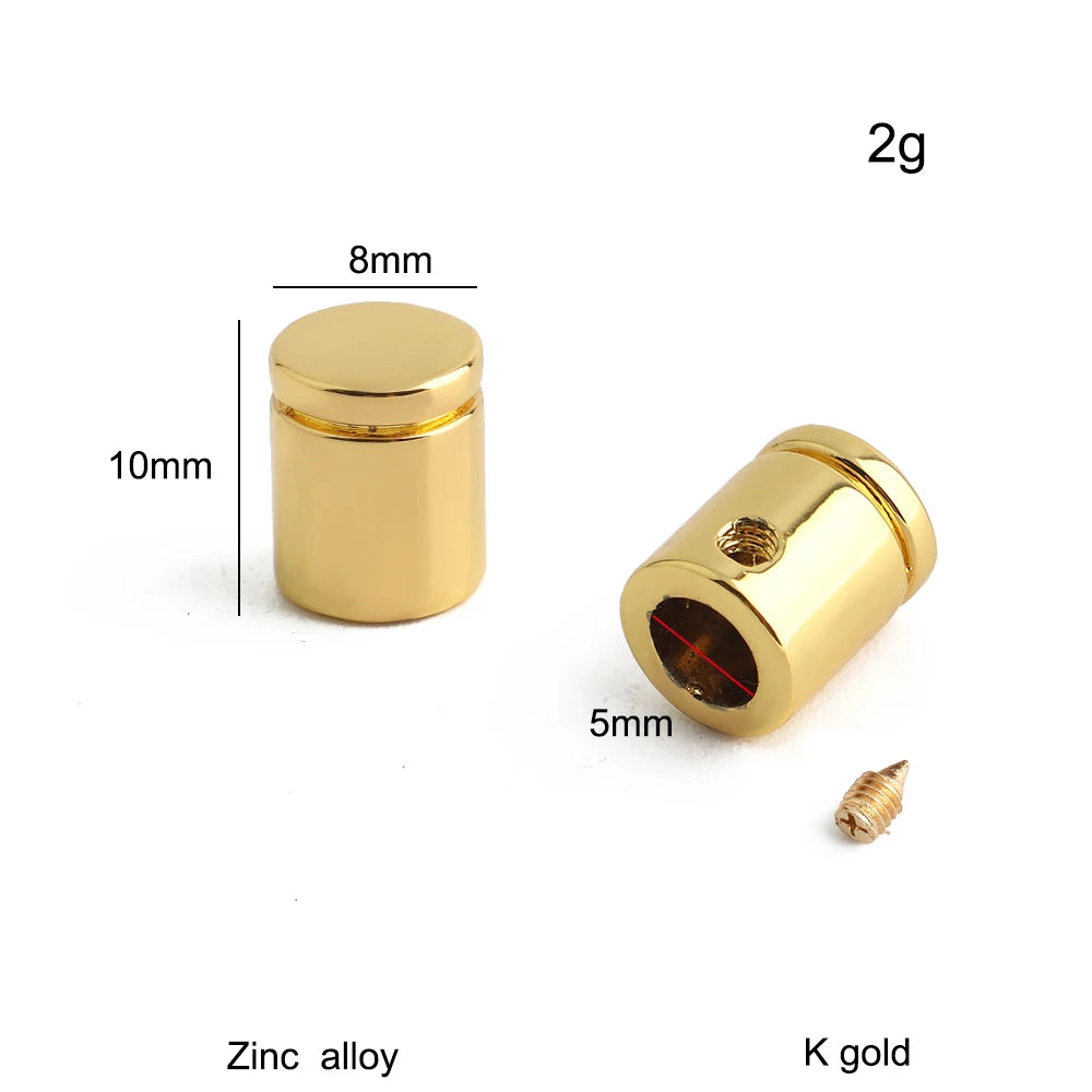 10/50/100PCS Belt Buckles in Bulk Metal Strap Connector For Leather Cord End Caps with Loop Bag Hoodie DIY Bracelet Accessories