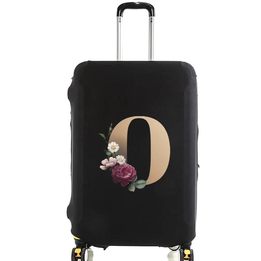 Travel Suitcase Protective Covers Thick Elastic Luggage Cover Protector for 18"-28"Baggage Travel Bag Case Gold Letter Printed