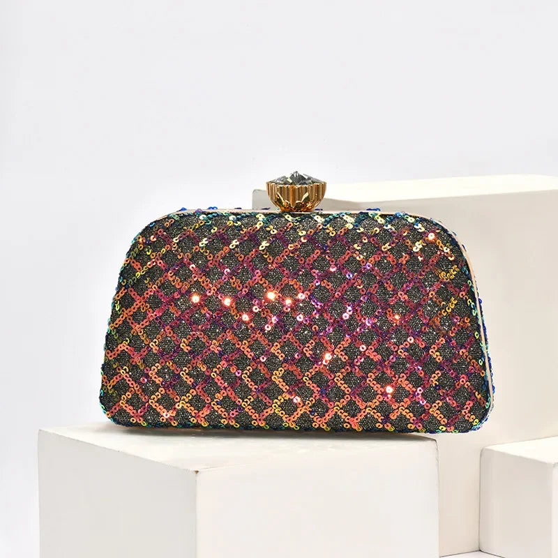 The Best Selling Clutch Bag with Big Discount Elegant Shiny Diamond Evening Bags Fashionable Lightweight Dinner Party Dress Bag