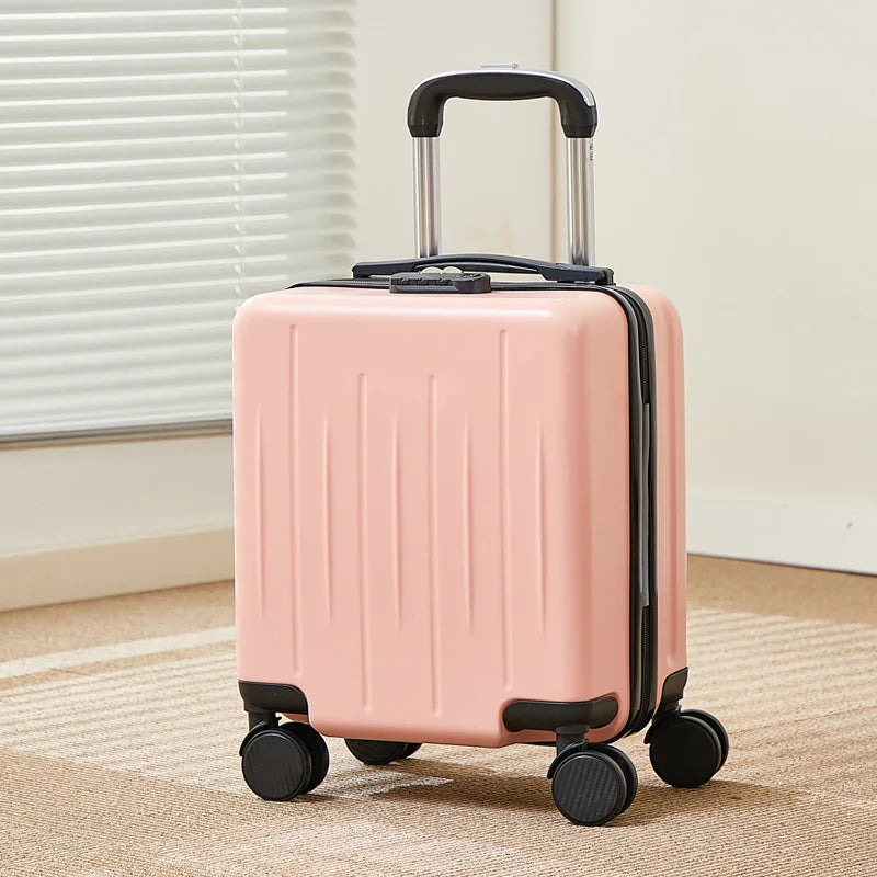 High-quality 14-Inch Unisex PC Trolley Fashionable Travel Suitcases Fashionable ABS Mini Boarding Carry-On Cases Small Hand Lu