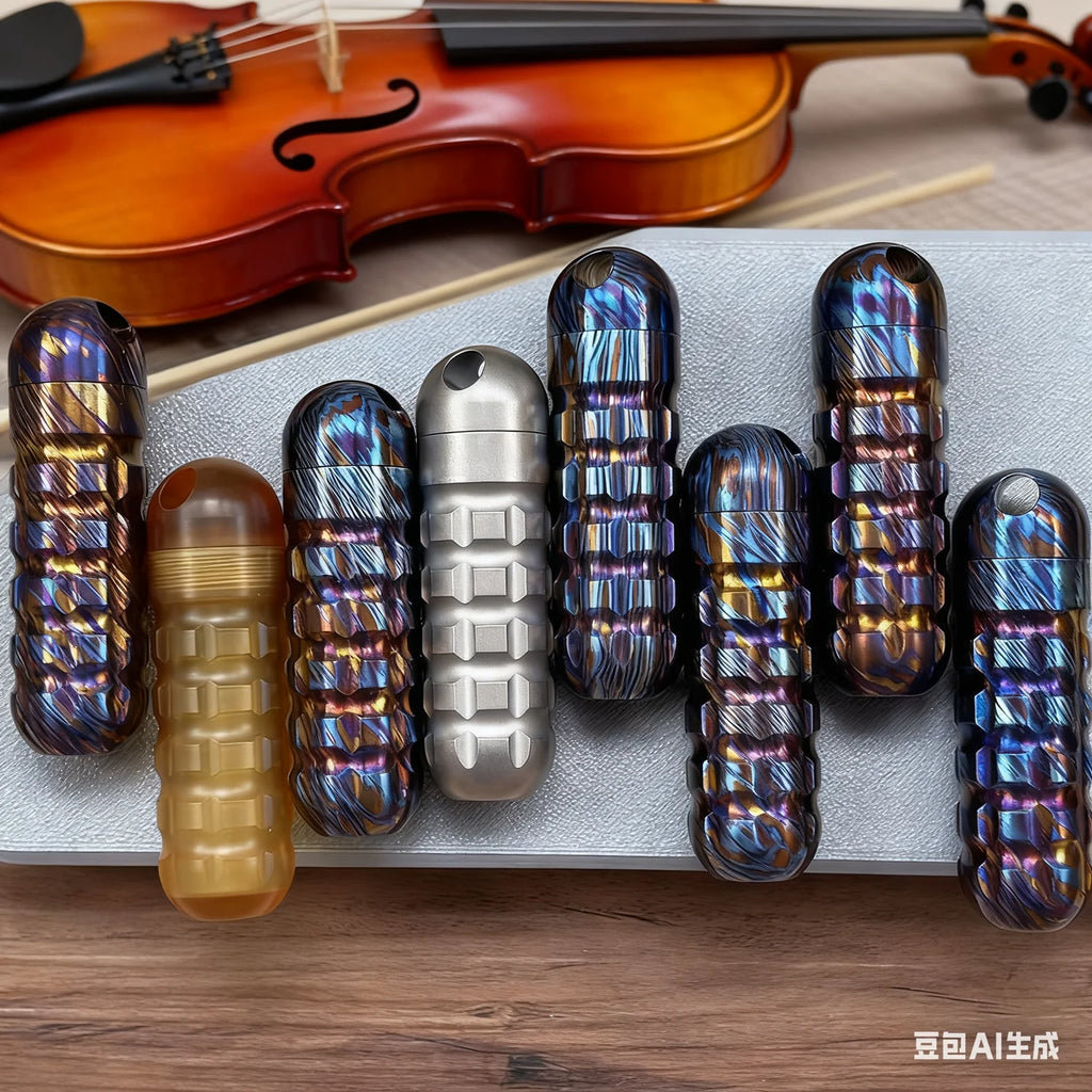 EDC Emergency Nitroglycerin Pill Case - Waterproof PEI/Titanium Capsule Pendant for Necklace & Keys
