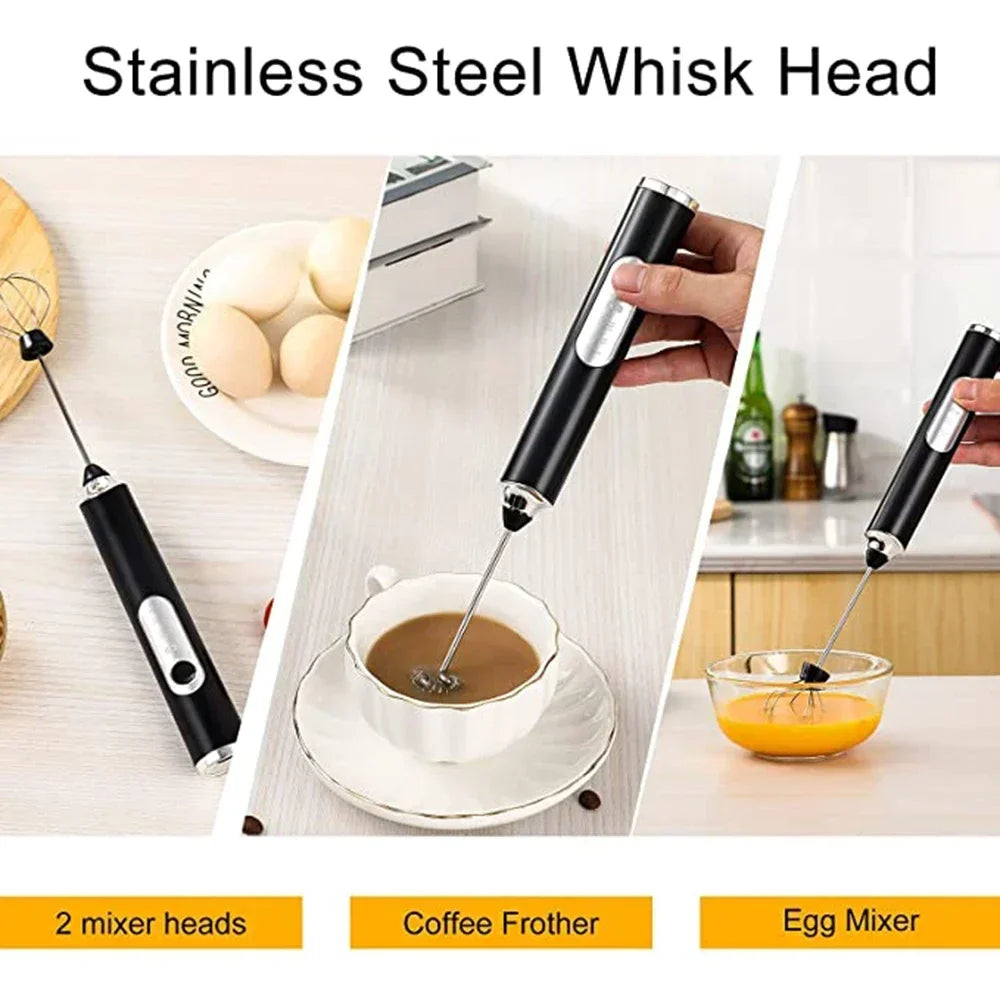 Wireless Electric Milk Frother Handheld Egg Beater USB Rechargeable Handheld Coffee Mixer Milkshake Mixer Frother Food Mixer