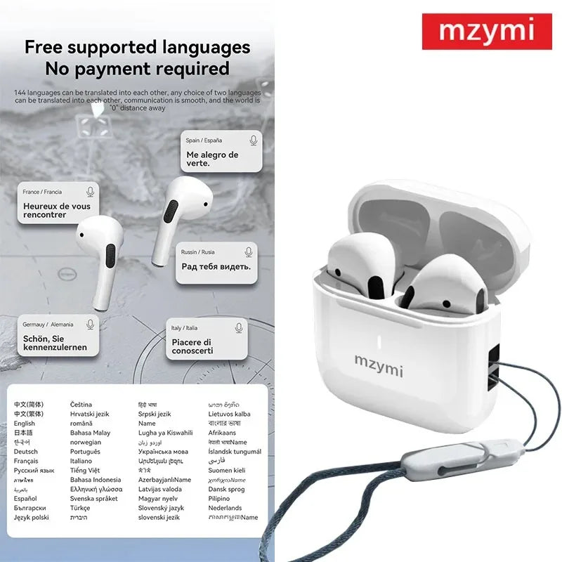 AP05 True Wireless Earphone Buds5 HIFI Stereo Sound Bluetooth5.3 Headphone Sport Earbud With Mic For XIAOMI With Translation APP