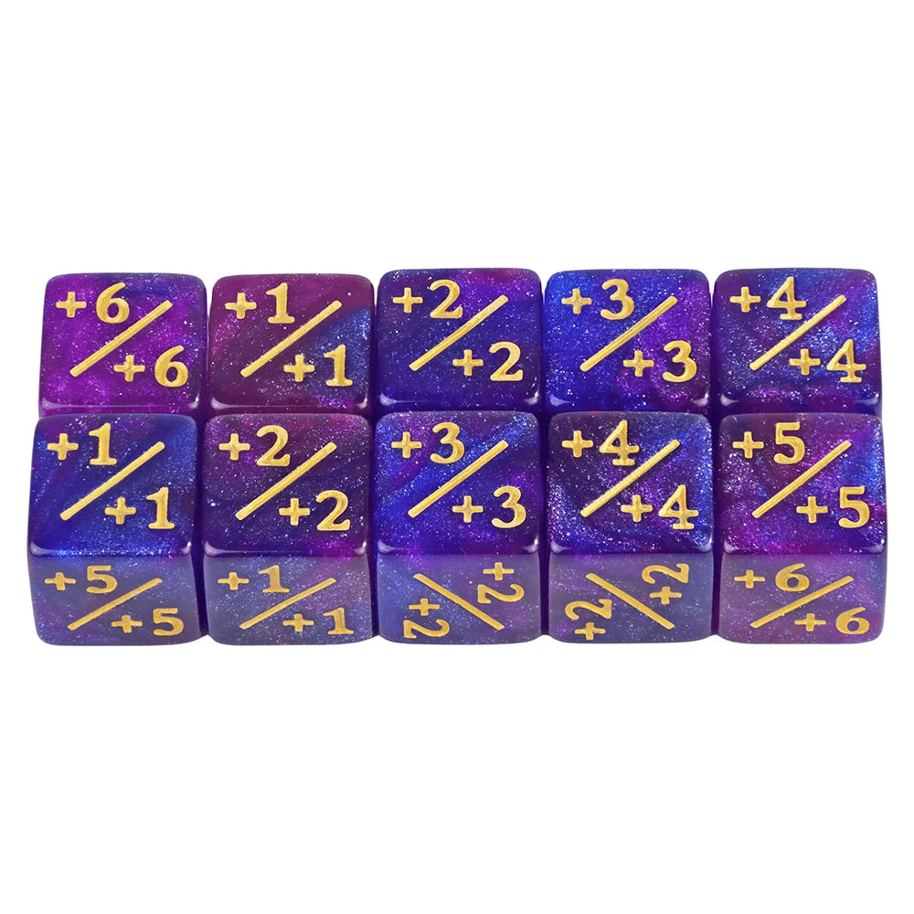 10 Pieces Dice Counters Token Dice, D6 Dice Compatible with Card Game Accessories