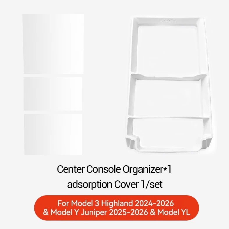 For Tesla Model 3/Y/YL Highland Juniper 2026 Center Armrest Storage Box Tray Console Organizer Box Accessories