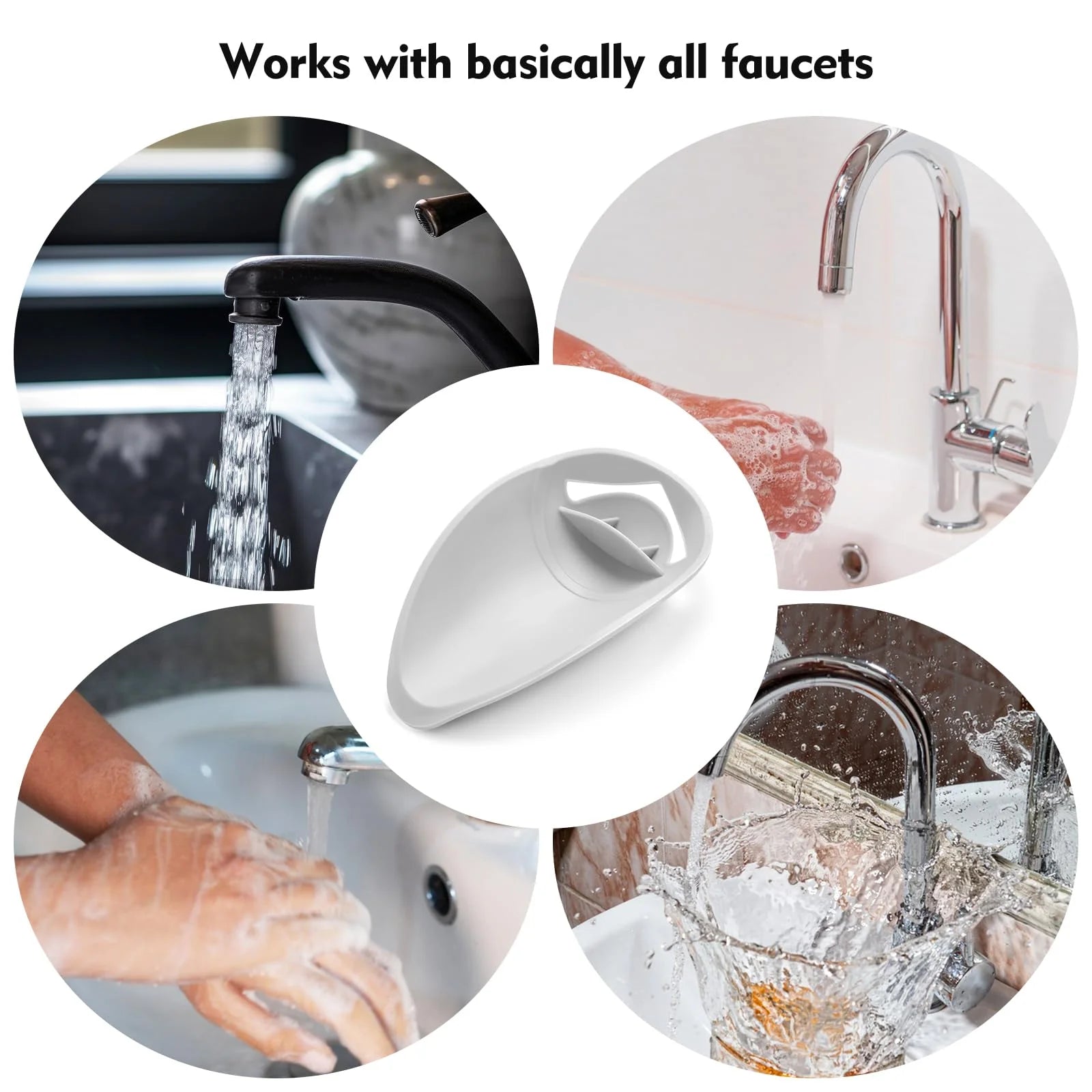 3pcs Kitchen Faucet Extender, Hand Wash Water Assistant Extension And Thicker Hand Wash, Water Guide Silicone Extender