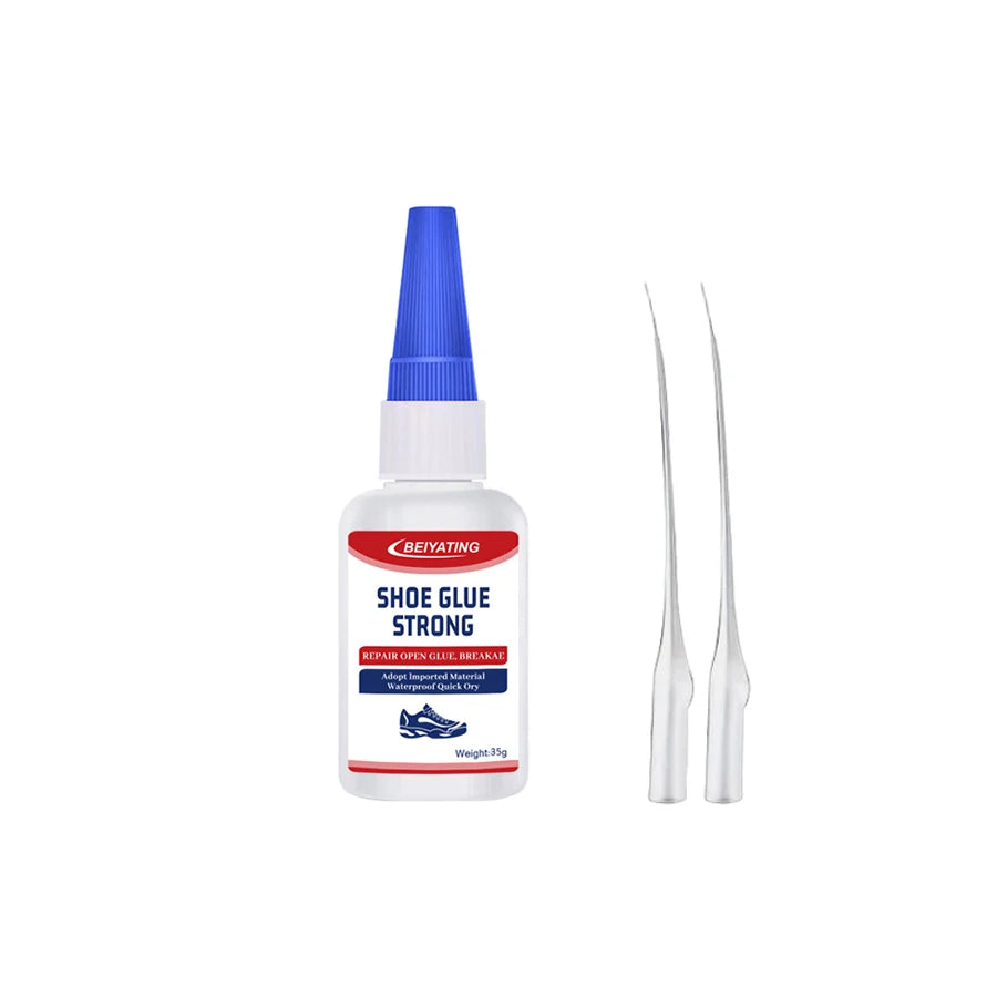 35-50g Super Strong Shoe Glue with Nozzle, Waterproof Fast Repair Adhesive for Sneakers Heels Leather, Professional Sole Repair