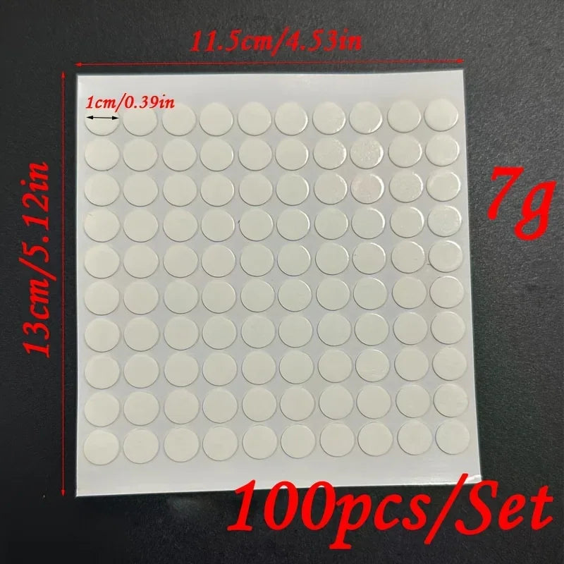 Clear Traceless Nano Adhesive 100pcs Double-Sided Tape - Waterproof EVA Removable Mounting Stickers for Balloons, Car, Plastic,