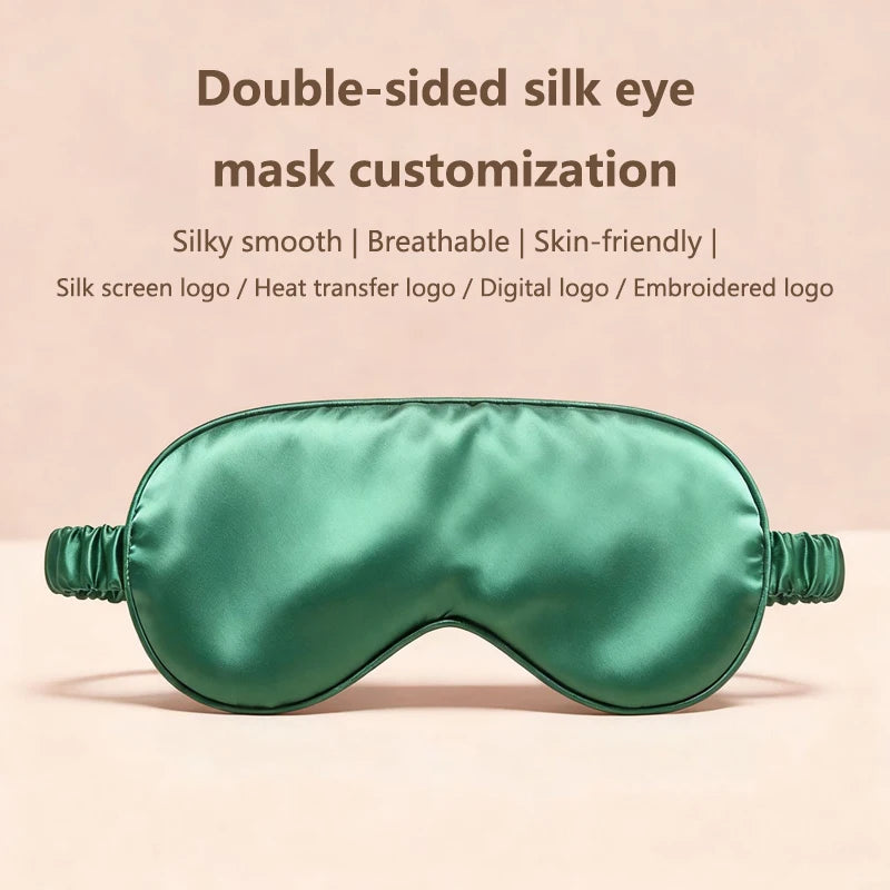 Sleep Eye Mask Sleep Ice Silk Breathable Relieve Fatigue Warm Cool Double-sided Full Coverage Blackout Noise Reduction Eye Mask