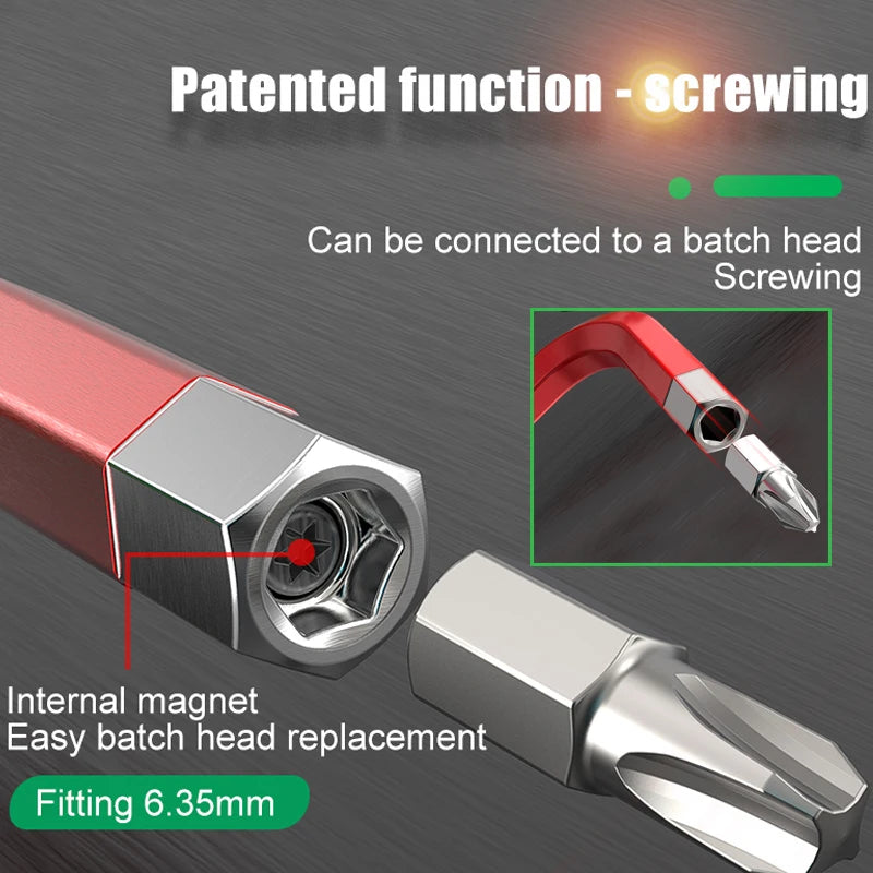 LAOA 9pcs Hexagonal Wrench Hanging Screwdriver With Screwdriver Bits Rainbow Ball Head Hexagonal Hand Tool