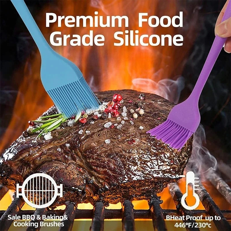 Upgraded silicone brush, heat-resistant, suitable for baking, grilling, and barbecuing, household appliance