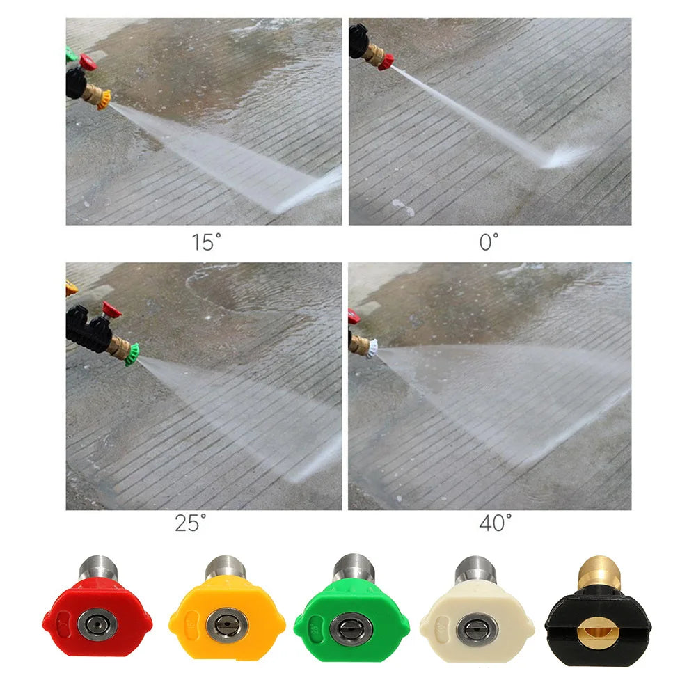 1/4" Quick Connect Nozzle Holder Sets 4000PSI Pressure Washer Gun Stand Spray Tips Holder Lightweight Washing Extension Lance