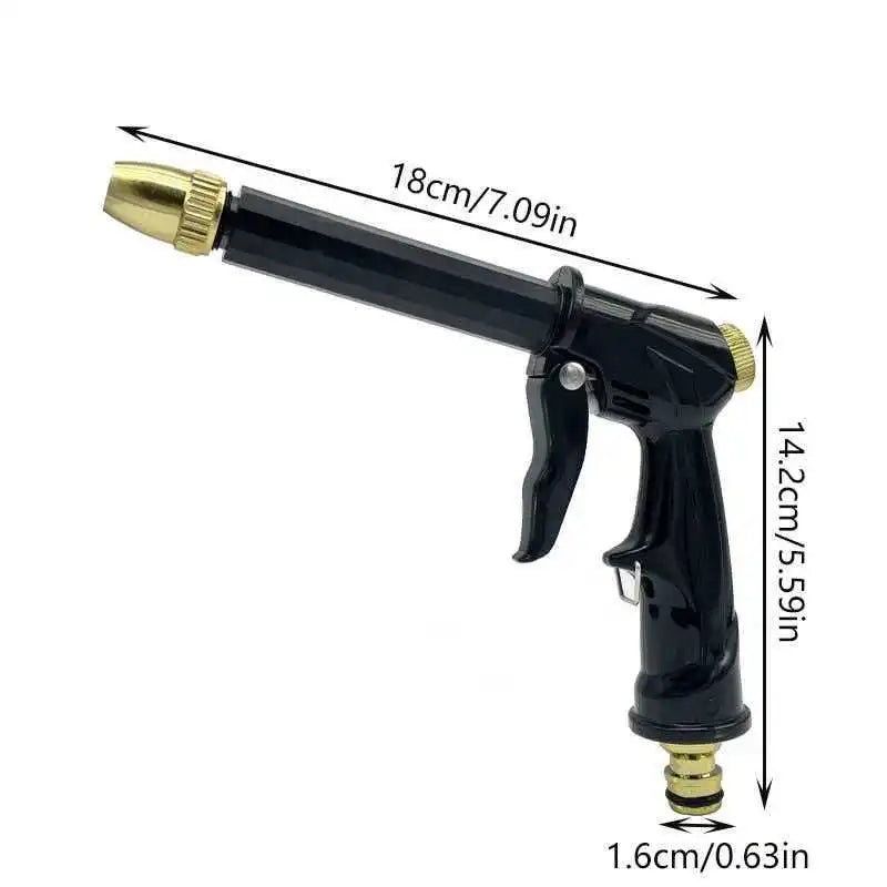 High Pressure Car Wash Water Gun 360° Adjustable Metal Nozzle Garden Water Spray Cleaning Gun