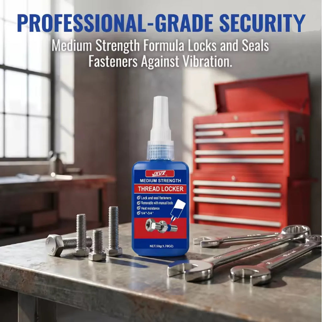 New 50ml Screw Glue, Fast Curing Threading Agent, Anaerobic Adhesive, Corrosion Resistant, Anti-Peeling, Medium Strength Blue Th