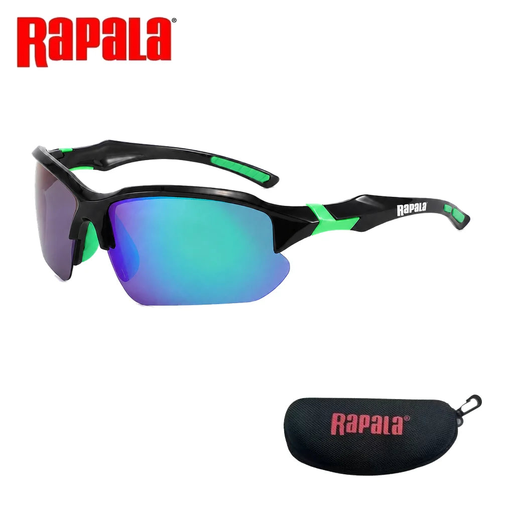 Outdoor Rapala Polarized Fishing Glasses UV400 for Fishing Riding Running Driving with Secure Fit Frame and Storage Case