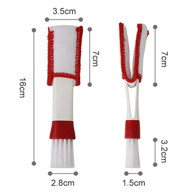 2Pcs Car Interior Cleaning Brush Detailing Brushes Car Air Vent Dashboard Blinds Keyboard Dust Removal Brush Auto Cleaning Tool