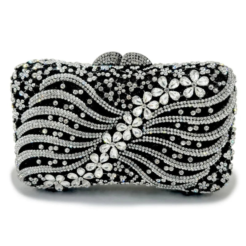 Boutique Women Crystal Clutch Evening Bags Wedding Party Rhinestones Handbags Ladies Gala Dinner Gold Purses