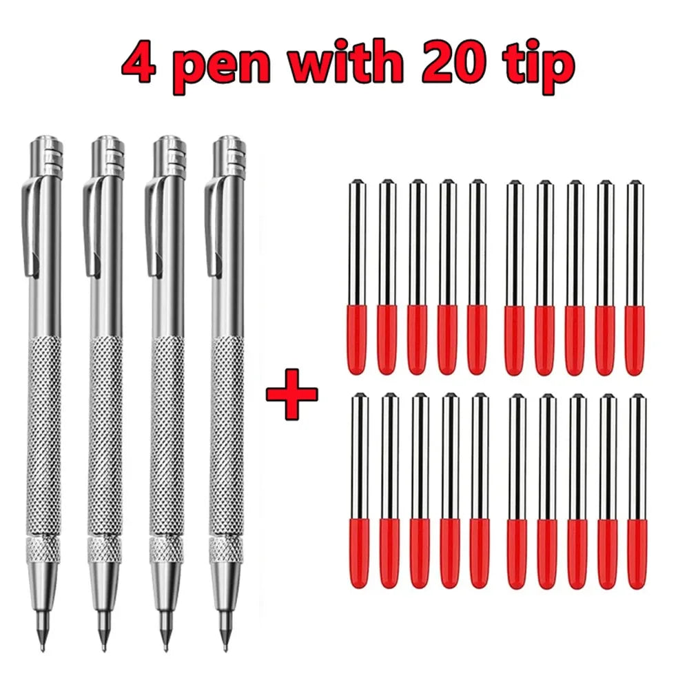 Carbide Scriber Pen Alloy Scribe Pen Metal Wood Glass Tile Cutting Marker Pencil Metalworking Woodworking Hand Tools Kits