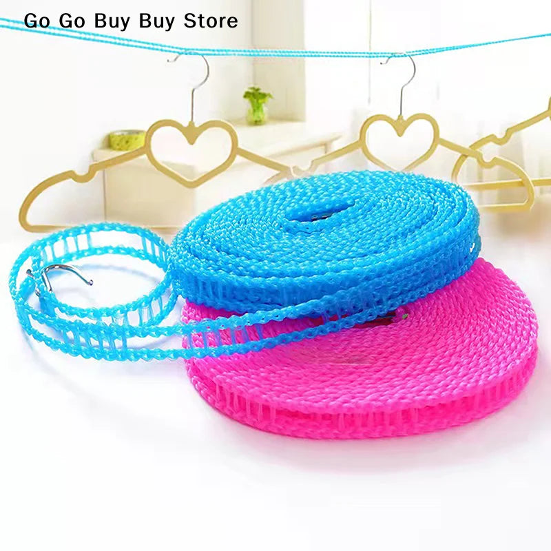 【ST】5/10M Portable Clothesline Anti-skid Windproof Outdoor Travel Hanging Clothes Line Laundry Drying Clothes Horse Rope