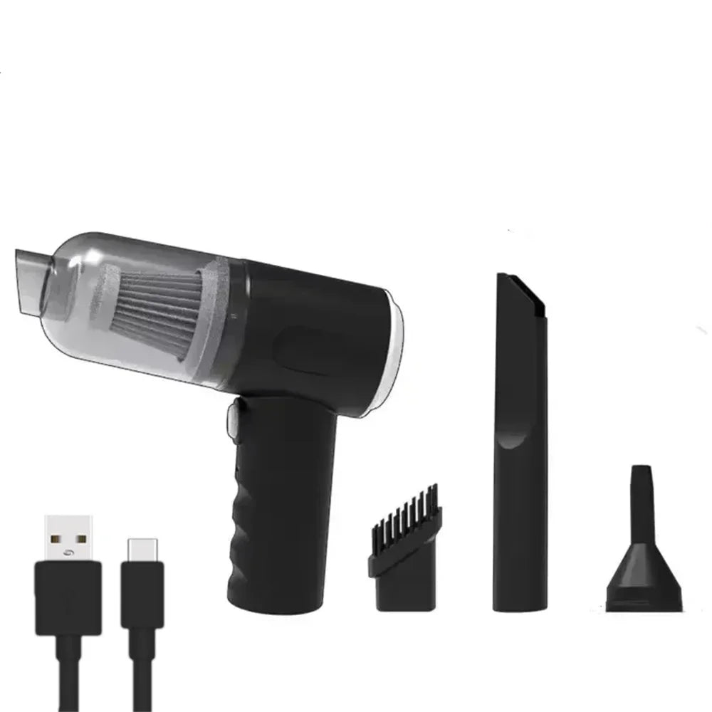 Rechargeable Handheld Vacuum Cleaner Cordless Mini Car Vacuum with Detachable Filter 4-in-1 Suction Blow for Car Home Cleaning