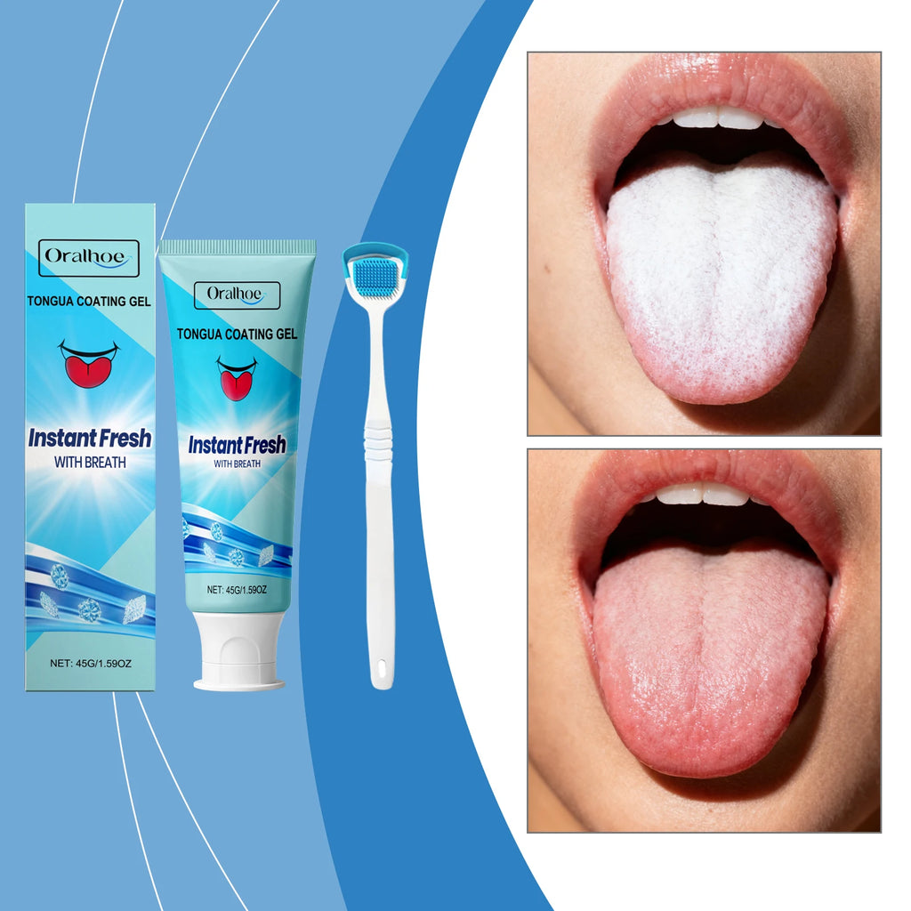 Tongue Refreshing Care Gel Deep Clean Tongue Coating Remove Oral Odor Long Lasting Fresh Breath Daily Oral Hygiene Gel