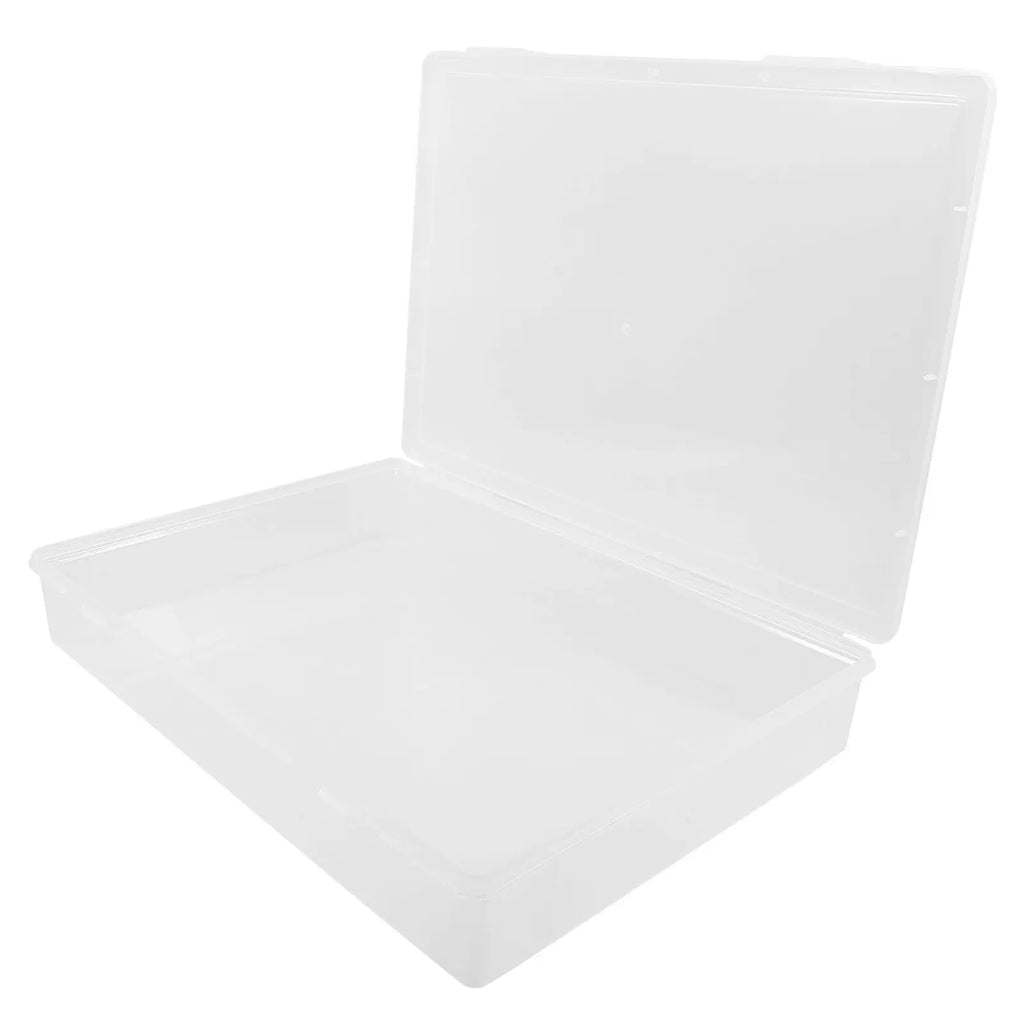 Sturdy Plastic Storage Box A4 Document Organizer File Case for Business Certificates Travel Documents Photos Cards Postcards