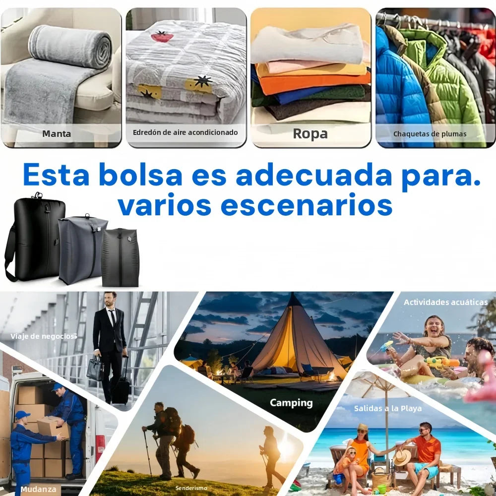 Travel Essentials Vacuum Storage Bags Luggage Packing Bag Compression Bag with Air Pump Clothes Organizer Packaging Cubes