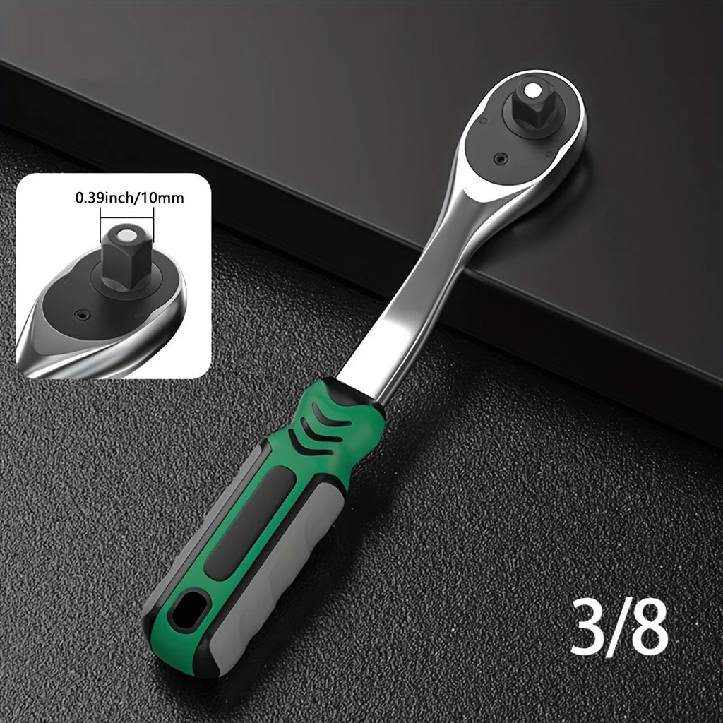 72-Tooth  Ratchet Set 1/4", 3/8" & 1/2" Drive - Premium Chrome Vanadium Steel Construction & Chrome Plated Finish