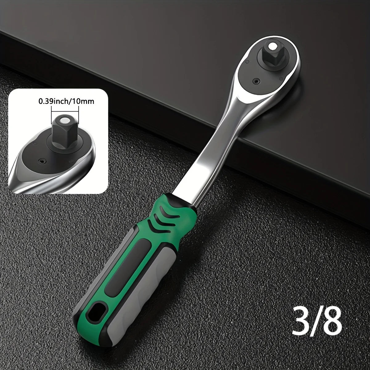 72-Tooth  Ratchet Set 1/4", 3/8" & 1/2" Drive - Premium Chrome Vanadium Steel Construction & Chrome Plated Finish