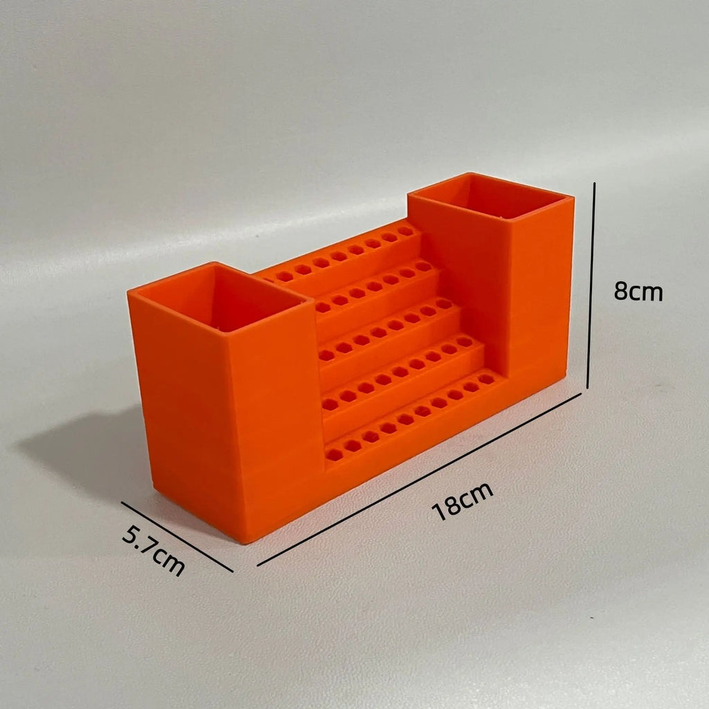 Drill Bit Storage Box Hex Bit Storage Container 50-hole Drill Bit Organizer Case Hex Screwdriver Storage Box Impact for Workshop