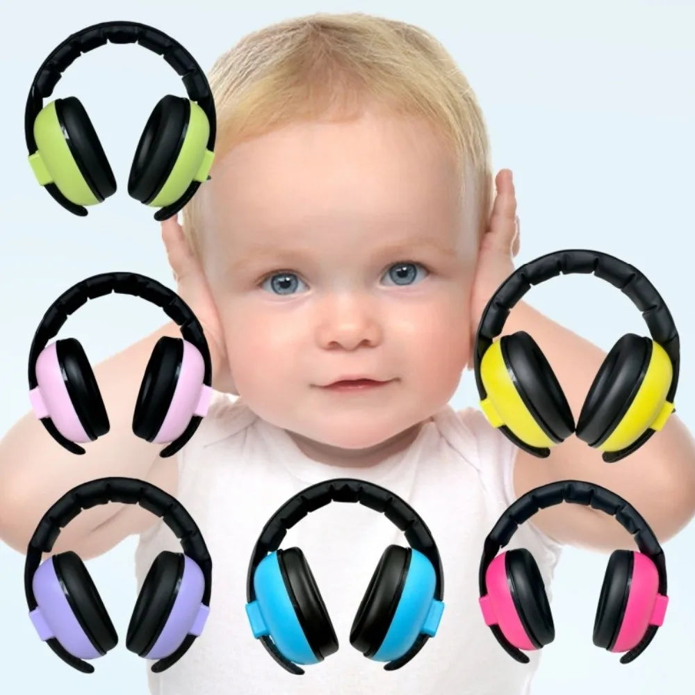 Adjustable Baby Earmuffs Soft Padding Lightweight Design Soundproof Earmuffs Comfortable Fit Safety