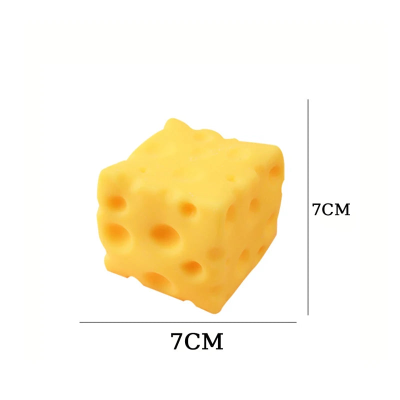 5/7/11Cm Cheese Squeeze Toy Hand Squeeze Soft Slow Rebound Feature Bendable Resilient Exquisite Appearance Safe Material