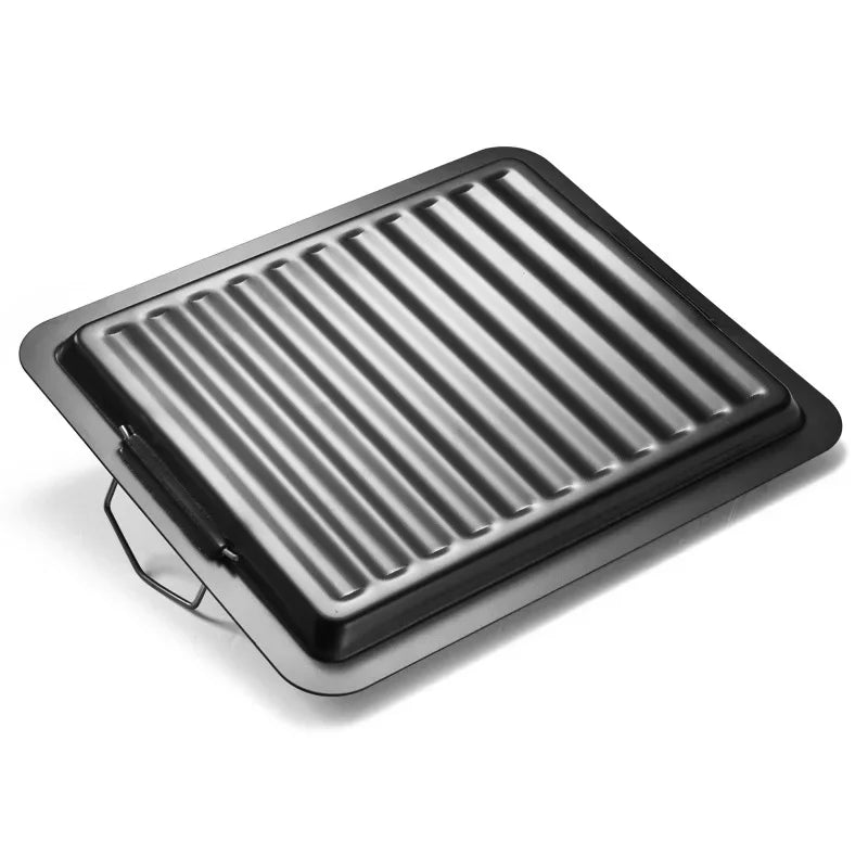 NEW High Quality Stainless Steel Grill Griddle Pan Outdoor Camping BBQ Tools Style Barbecue Non Stick Frying Steak Frying Pot